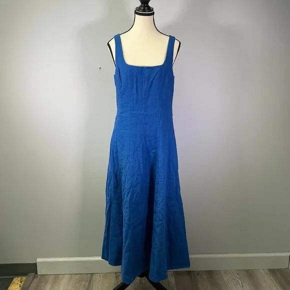 Lilly Pulitzer | Dresses | Lilly Pulitzer Calina Linen Womens Size 6 Barton  Blue Midi Dress Nwt | Poshmark